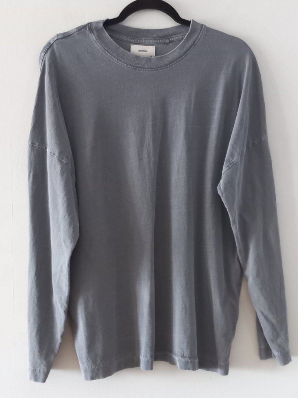 JOAH BROWN blue/grey long sleeve crew neck t-shirt